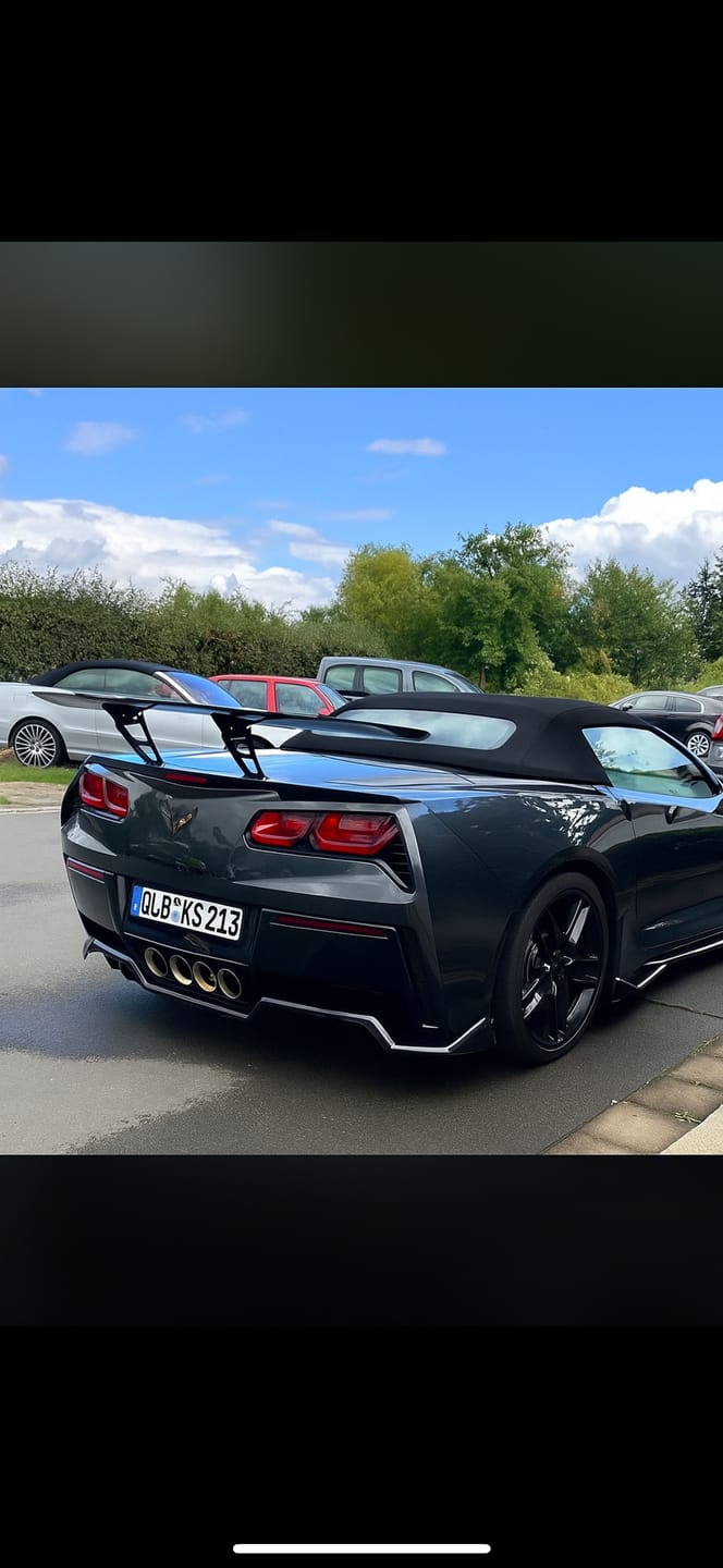 Customer photo review of Corvette C7 ZR1 ZTK Conversion Rear Spoiler High Wing