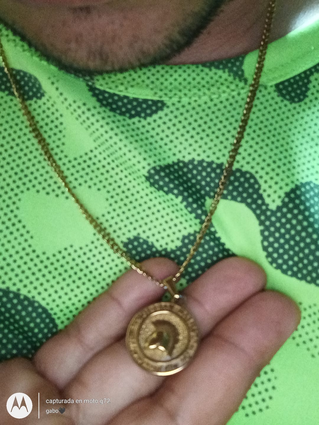 Customer photo review of Set Spartan Doble cadena Baño Oro 18k