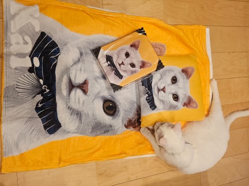 Customer photo review of Petcanva©オーダーメイド ブランケット