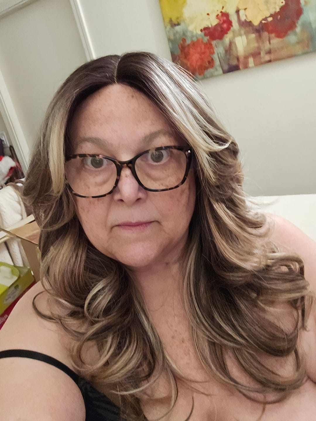 Customer photo review of Shake N Go Equal Curtain Bang HD Lace Wig - MAVEN