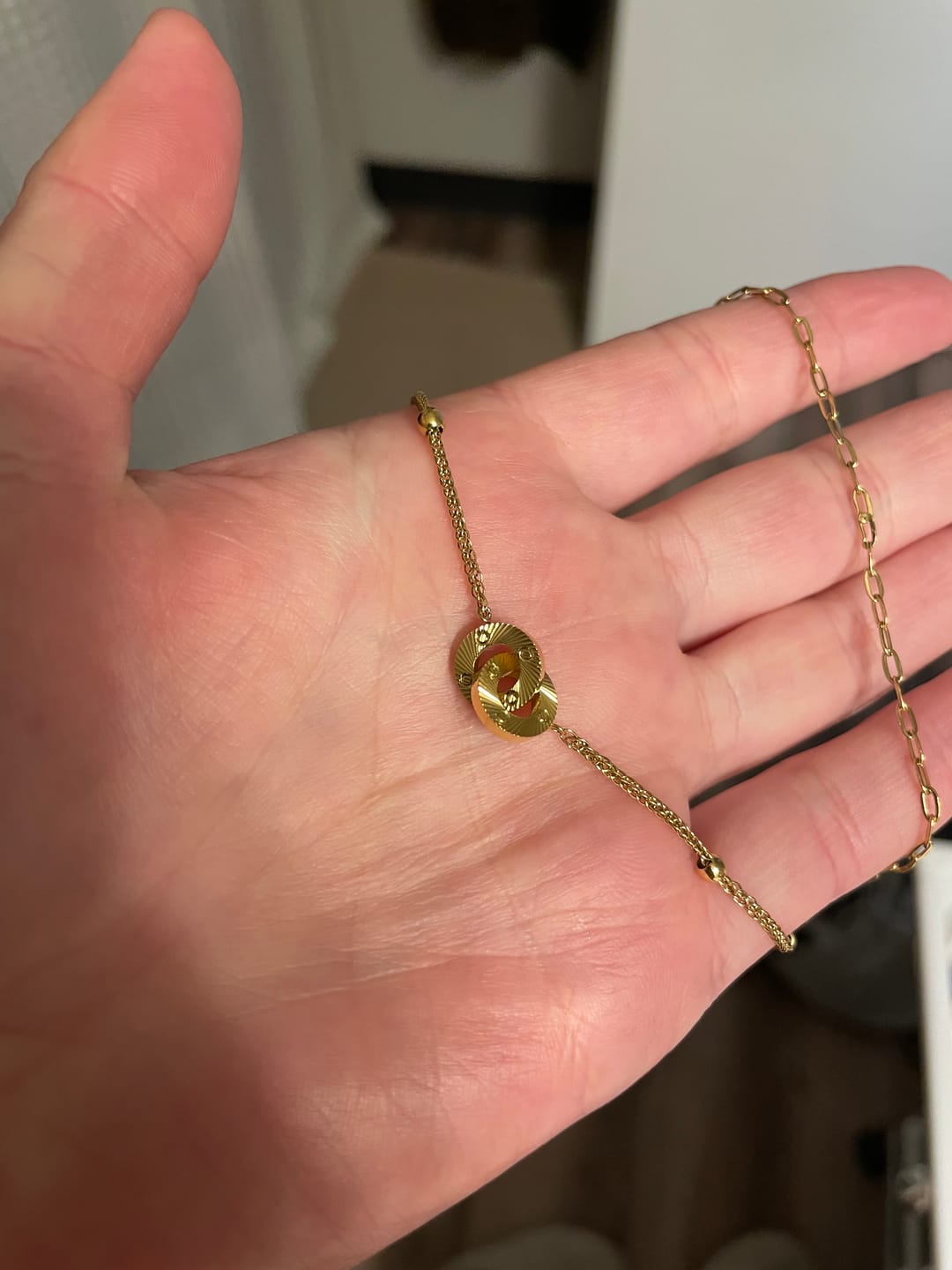 Customer photo review of Layered Eternity Loop Bracelet