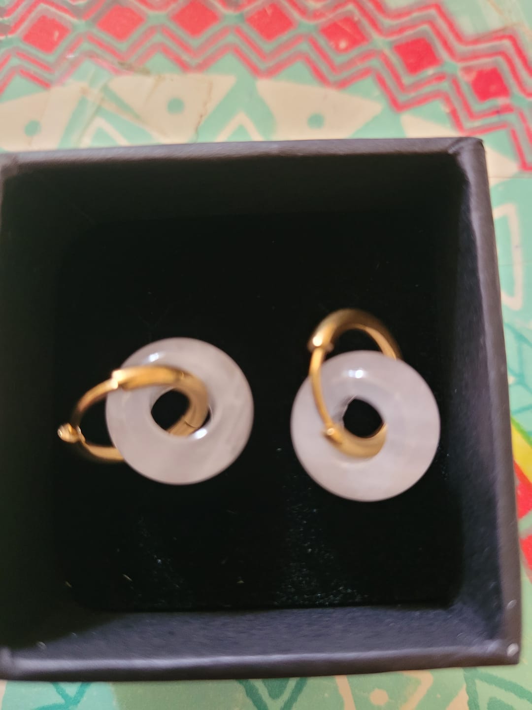 Customer photo review of Boucle d'Oreille Quartz Rose "Lithothérapie"