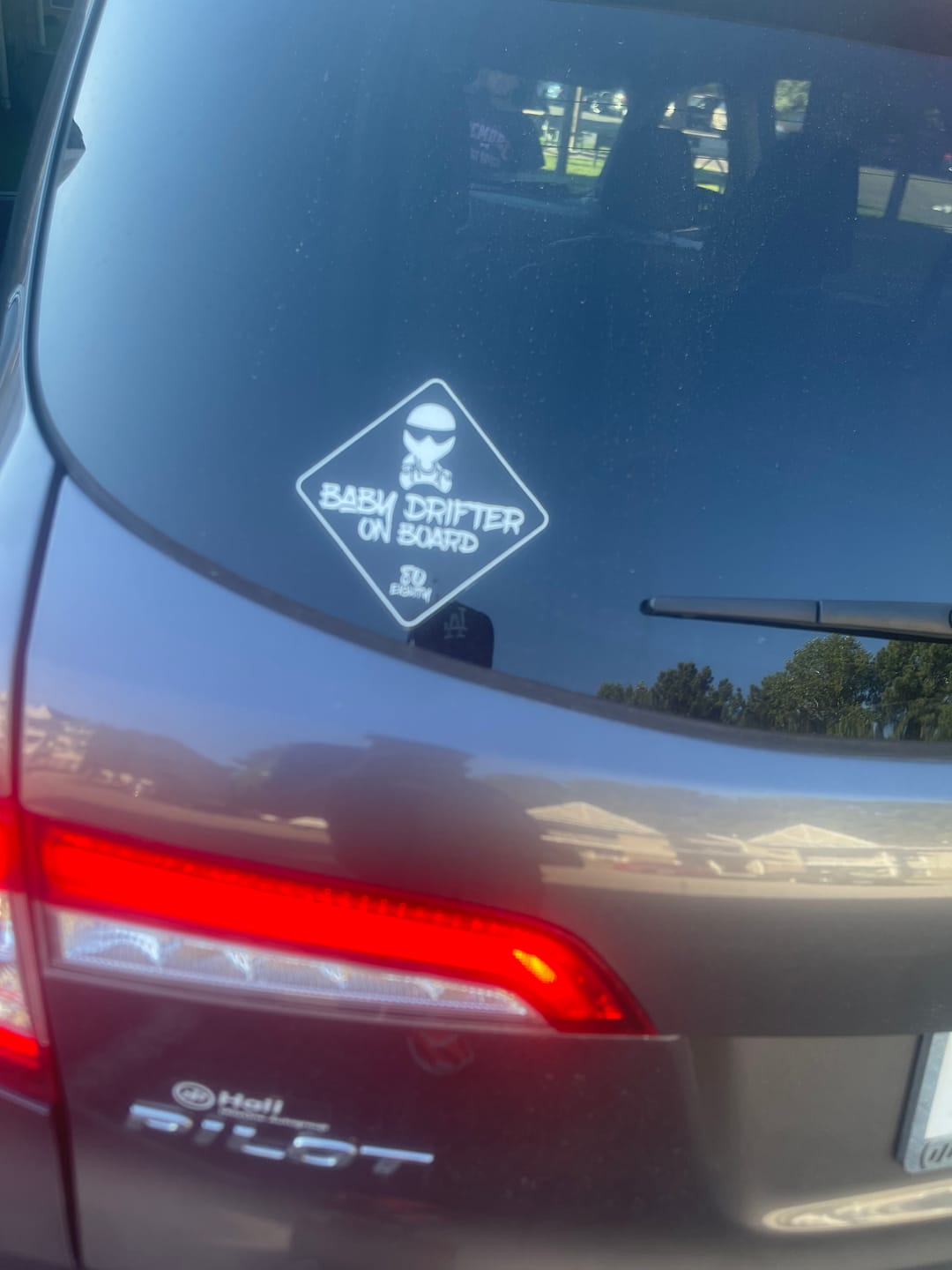 Customer photo review of 80Eighty® Baby On Board Sticker
