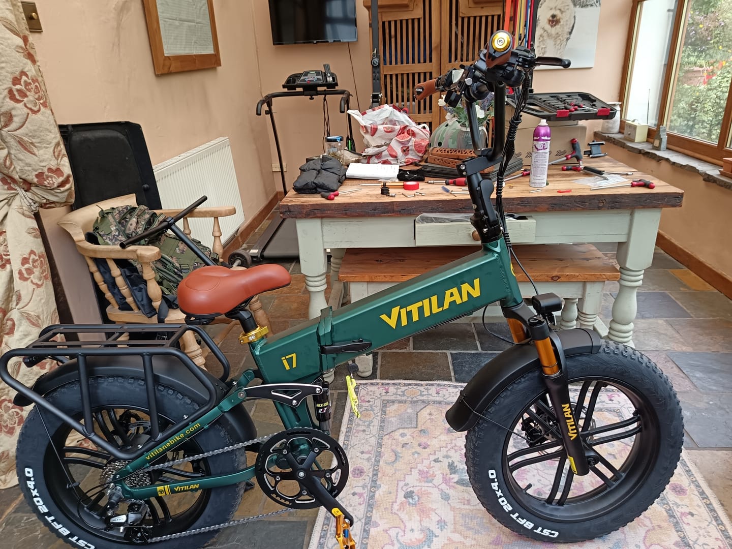 Customer photo review of I7 Pro Folding Full Suspension Electric Bike