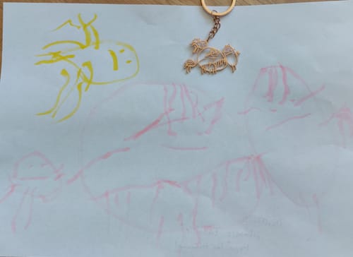 Customer photo review of Persönliche Kinderzeichnung als Halskette oder Anhänger