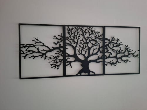 Customer photo review of Décoration murale en métal moderne - Triptyque Arbre De Vie (P01)