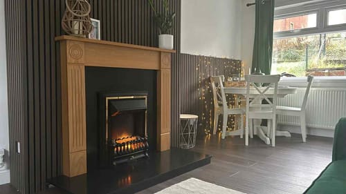 Customer photo review of Walnut Wood Panel | Luxury 3-Sided Wood Veneer