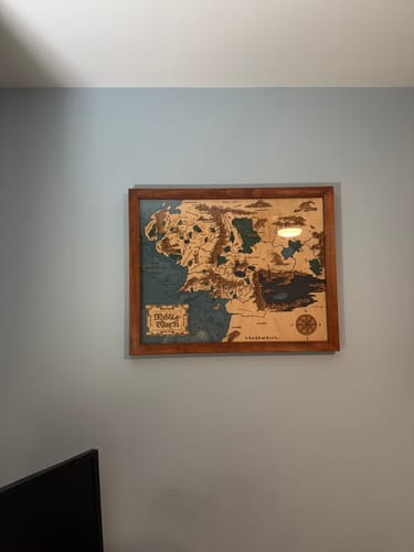 Customer photo review of 3D MIDDLE EARTH™ MAP MULTICOLORED EDITION