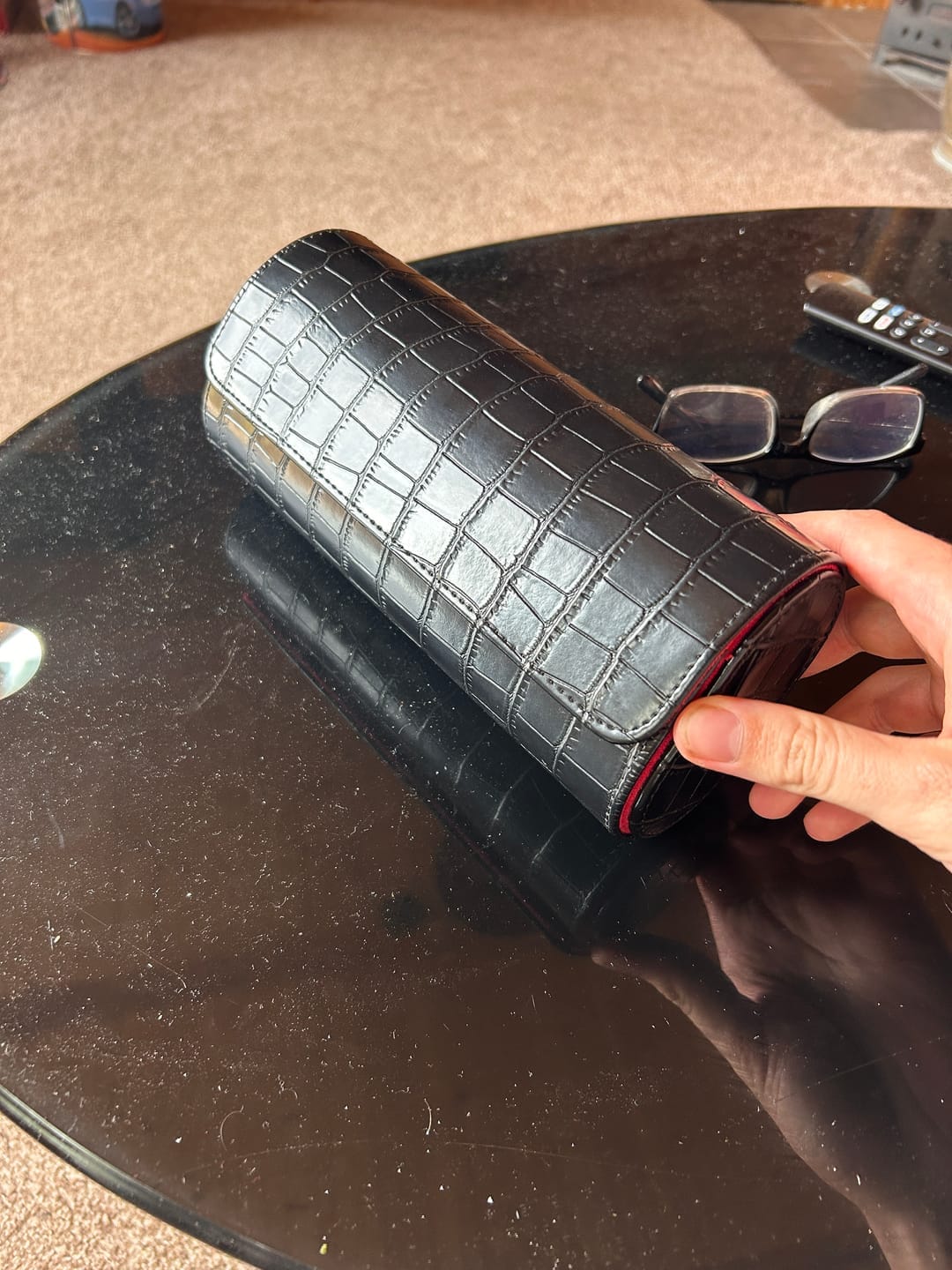 Customer photo review of Rotary & Crown Crocodile Watch Roll