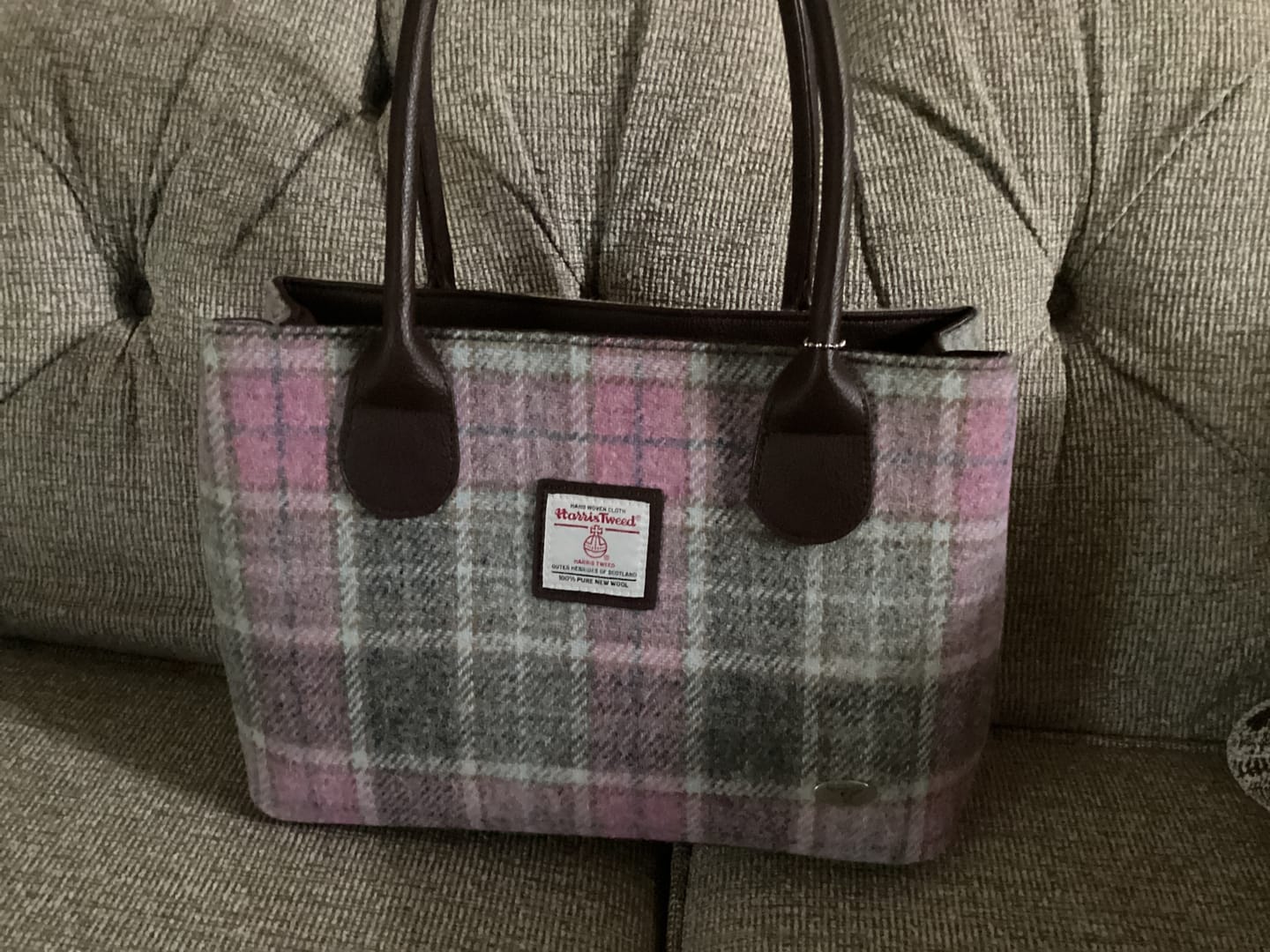 Customer photo review of Classic Harris Tweed Handbag