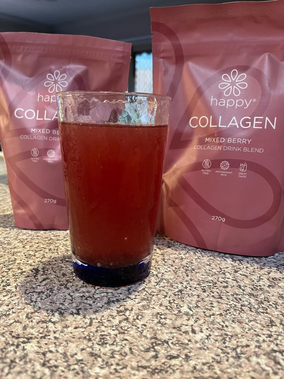 Customer photo review of Prebiotic Collagen Supplement - Happy Collagen