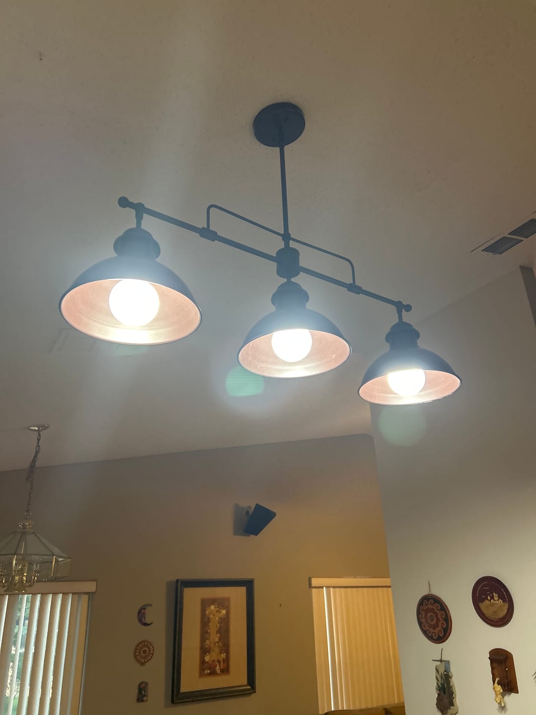Customer photo review of Modern Farmhouse 3-light Island Pot Lid Dome Pendant