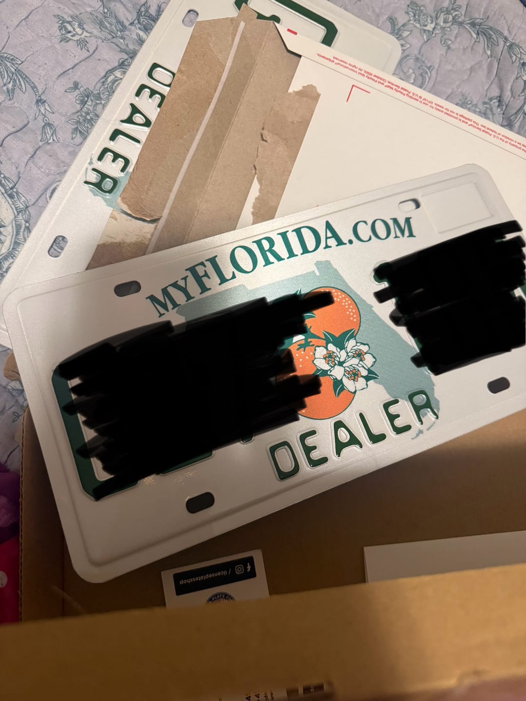 Customer photo review of 2019-2024 FLORIDA LICENSE PLATE - DEALER 12x6