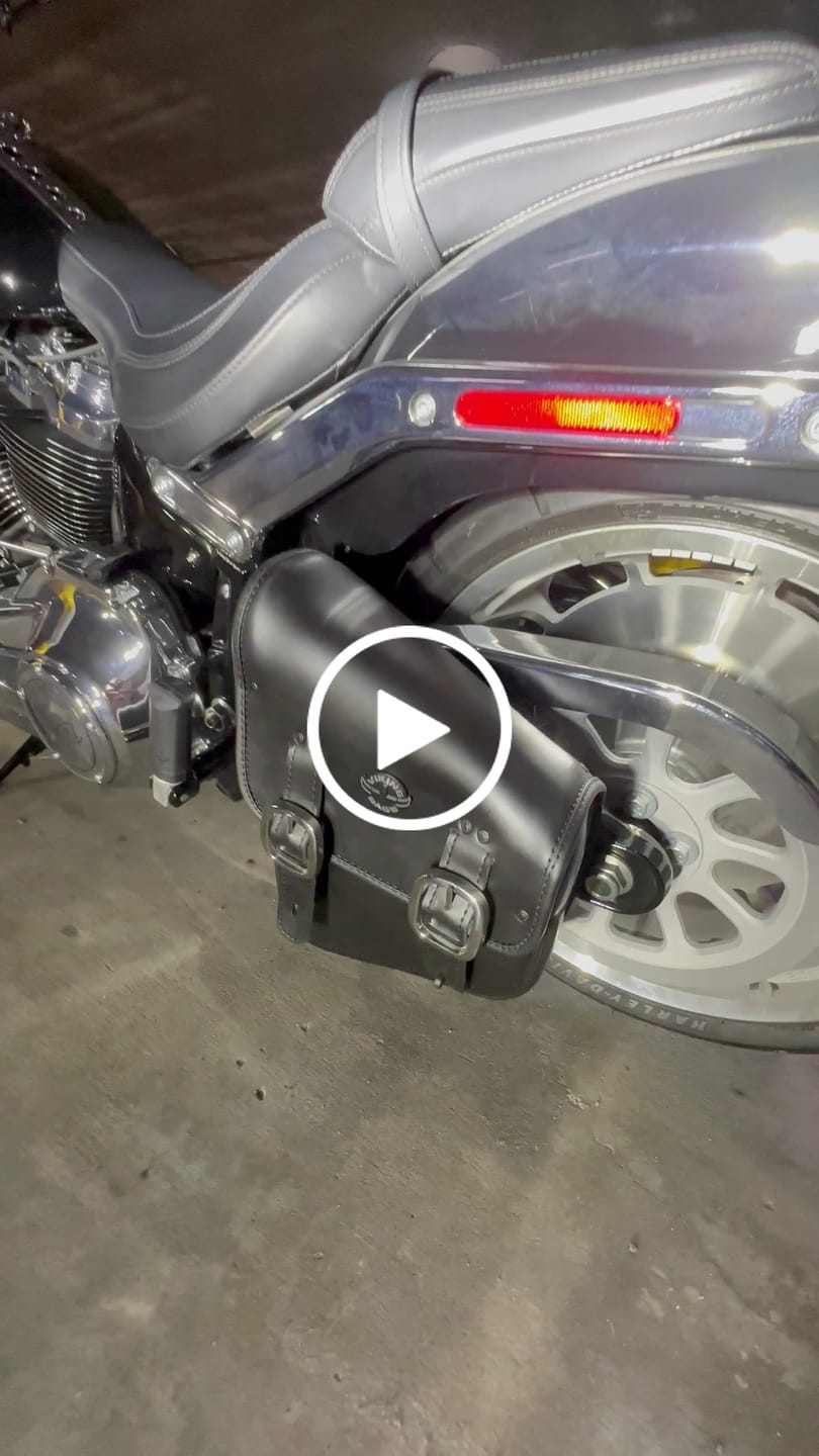 Customer video review of 3L - Vintage Motorcycle Swingarm Bag for Harley Softail