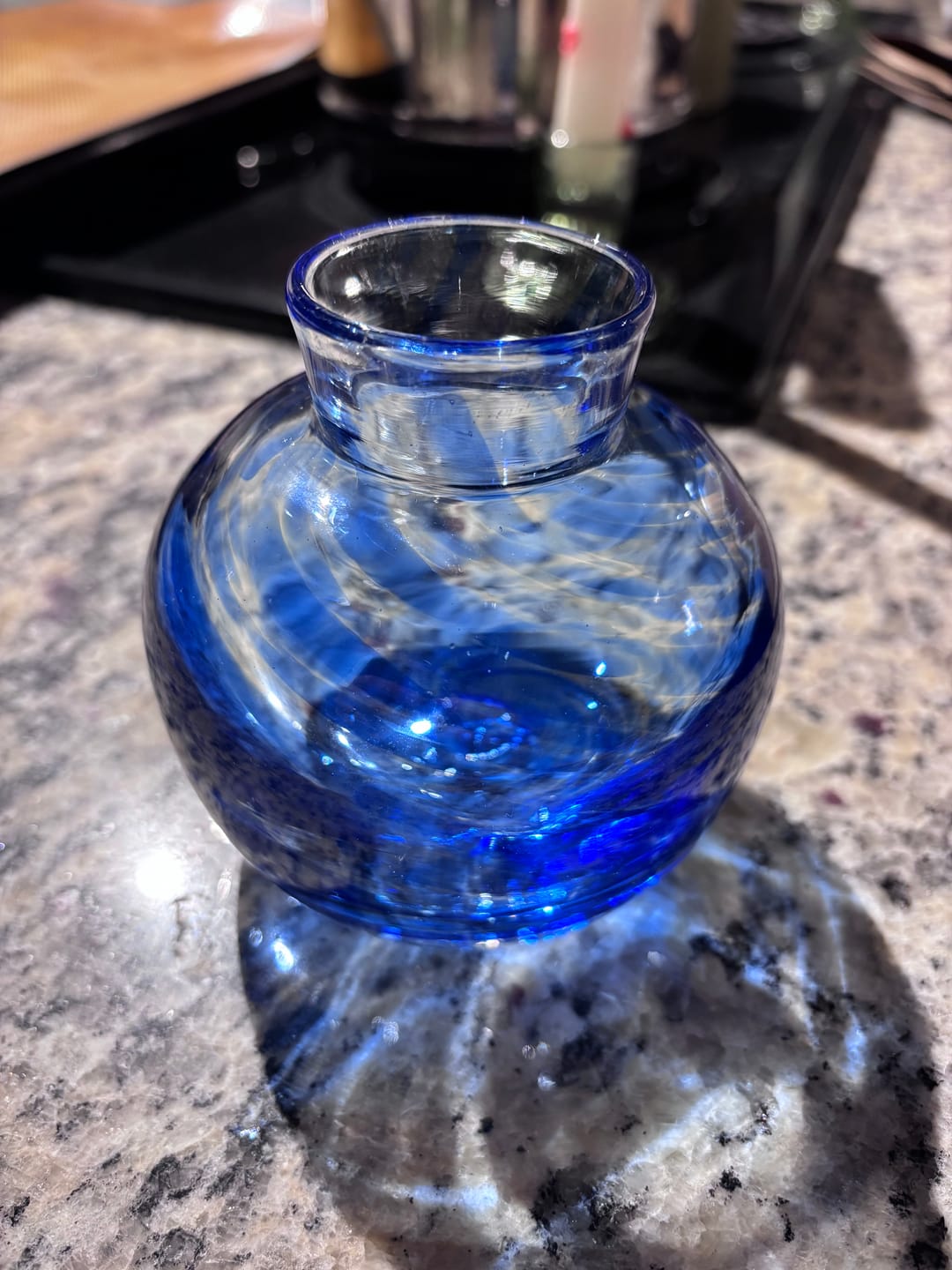 Customer photo review of Breaking Glass Keepsake Vase