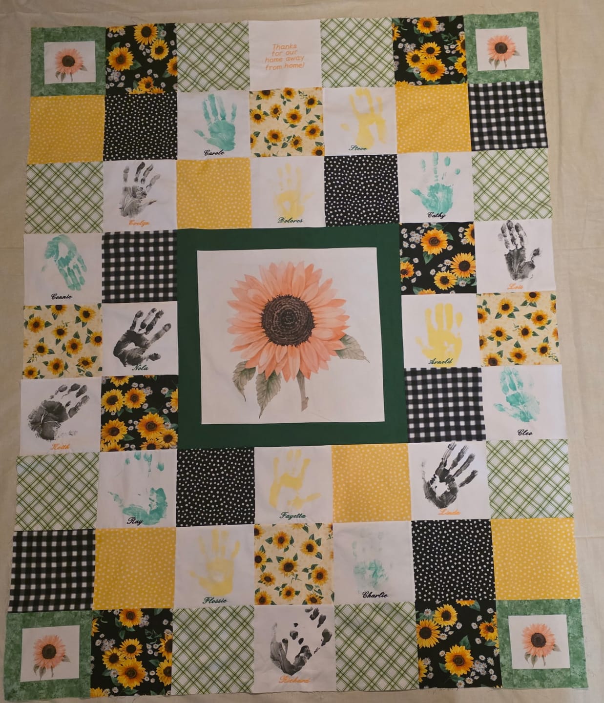 Customer photo review of Painted Sunflower Fabric Panel