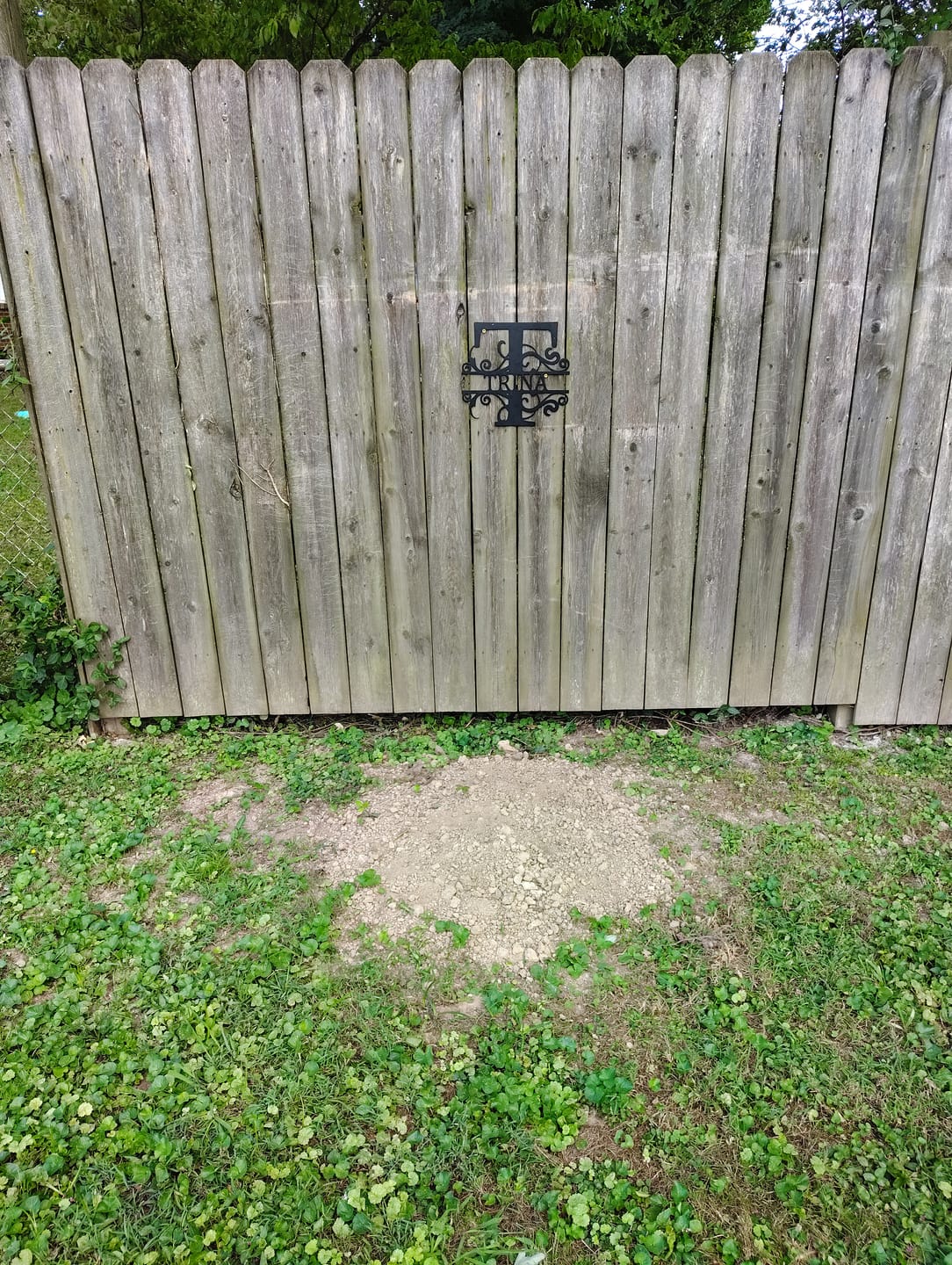 Customer photo review of Metal Split Letter Vine Monogram | Customizable Wall Art | Indoor Outdoor | Up to 46" | Over 20 Color Options