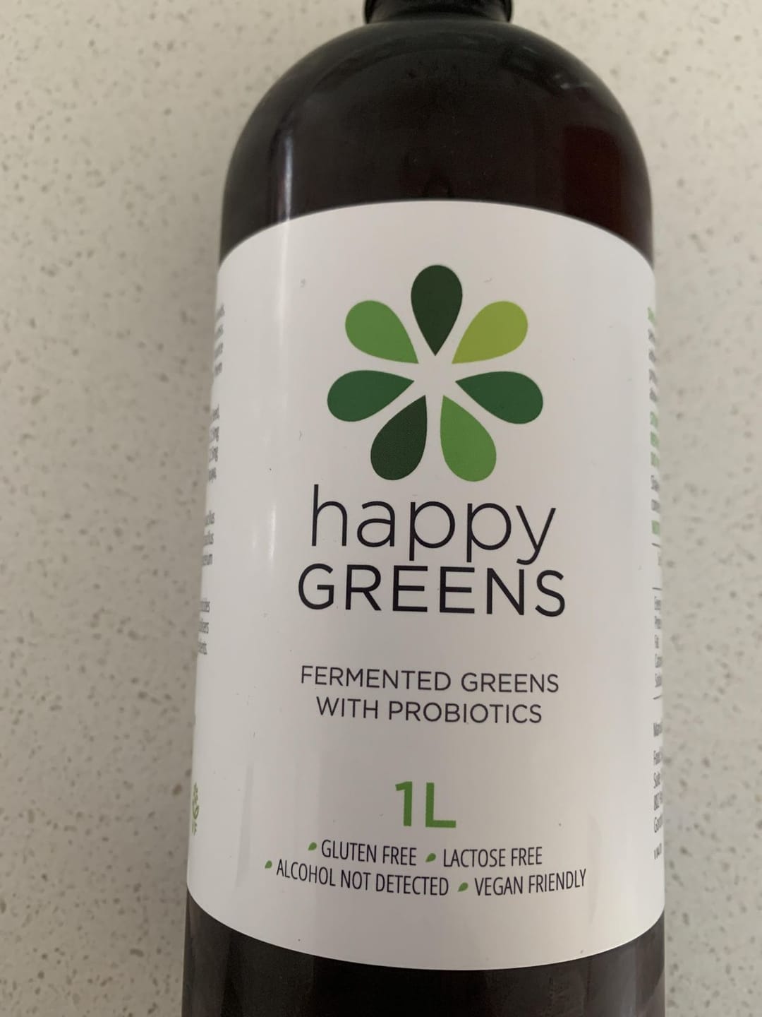 Customer photo review of Liquid Probiotics and Green Food Supplements - Happy Greens