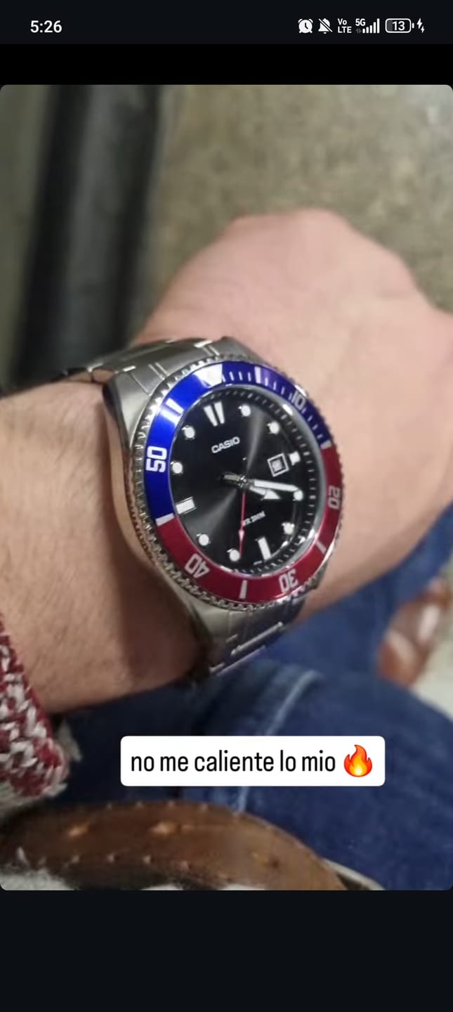 Customer photo review of Reloj Casio Submariner Marlin Duro MDV-107D-1A3V Pepsi Buceo