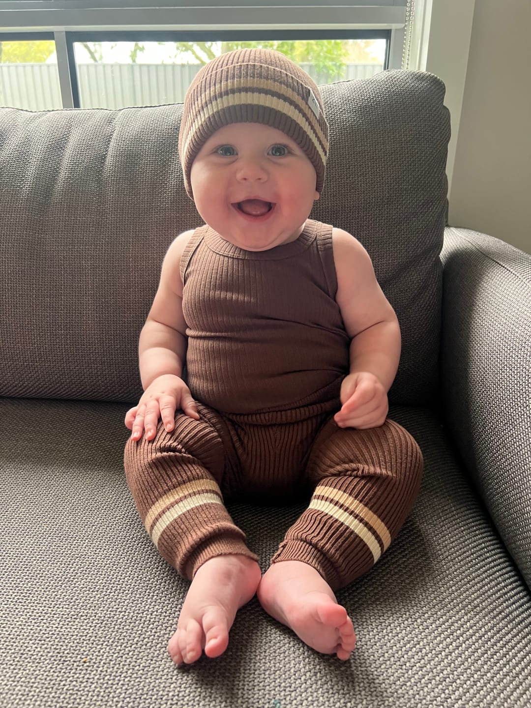 Customer photo review of Rai & Co Singletsuit | Chocolate