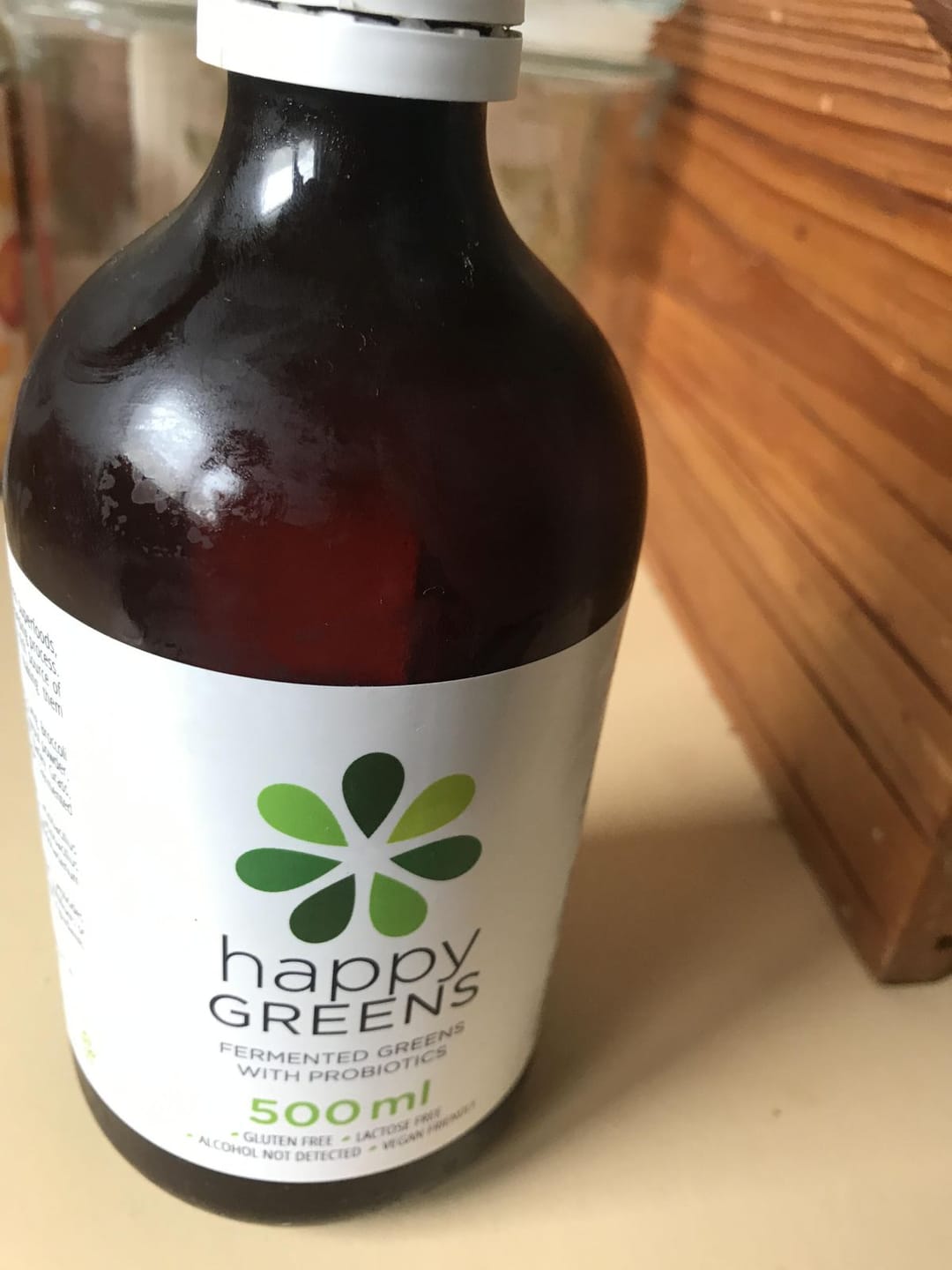 Customer photo review of Liquid Probiotics and Green Food Supplements - Happy Greens