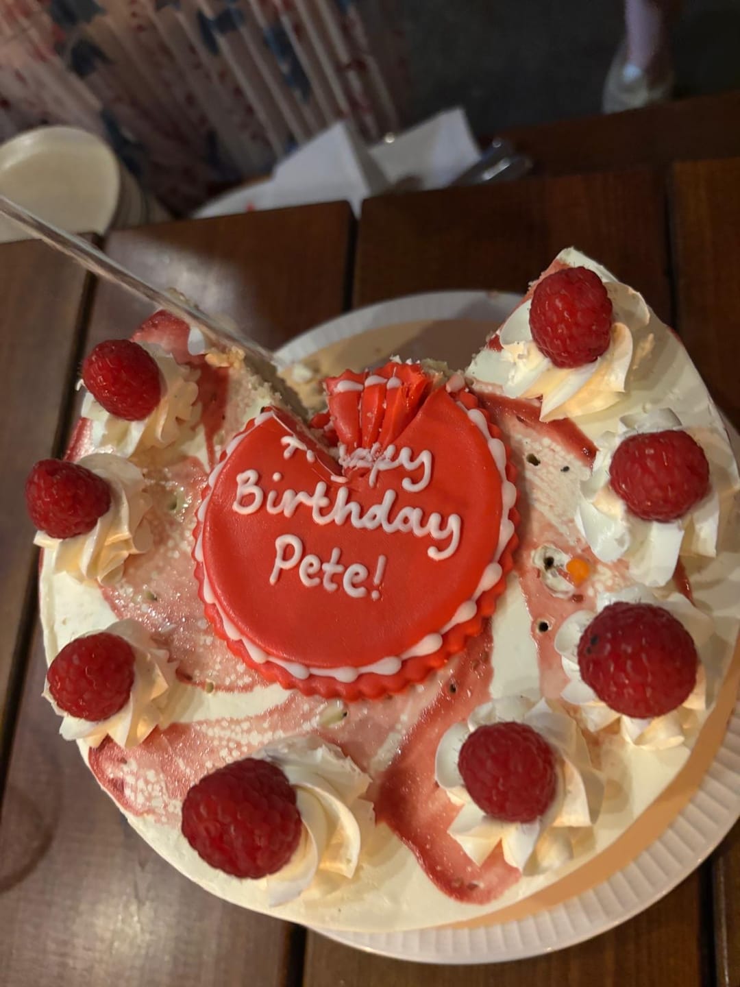 Customer photo review of Raspberry Ripple Cake