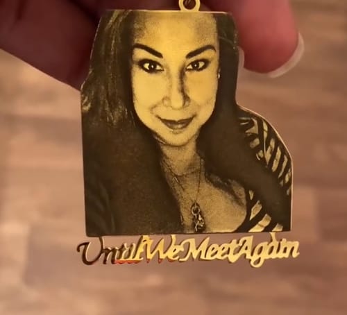 Demetrice C. review of Custom Photo Engraved Pendant Necklace image 1 out of 2