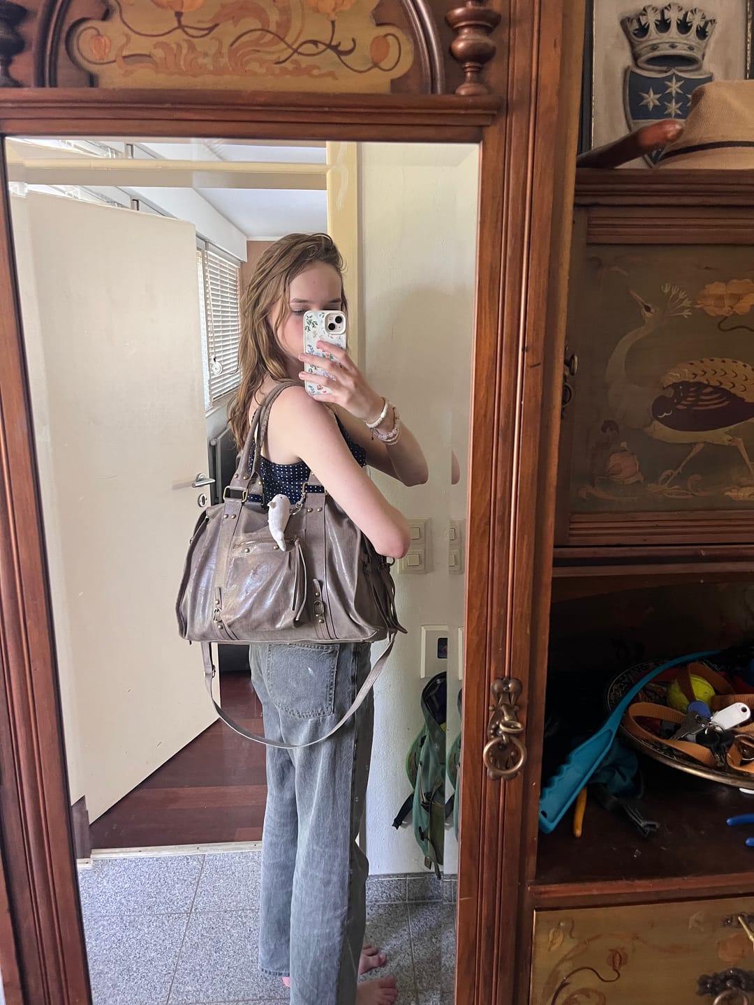 Customer photo review of It girl bag taupe