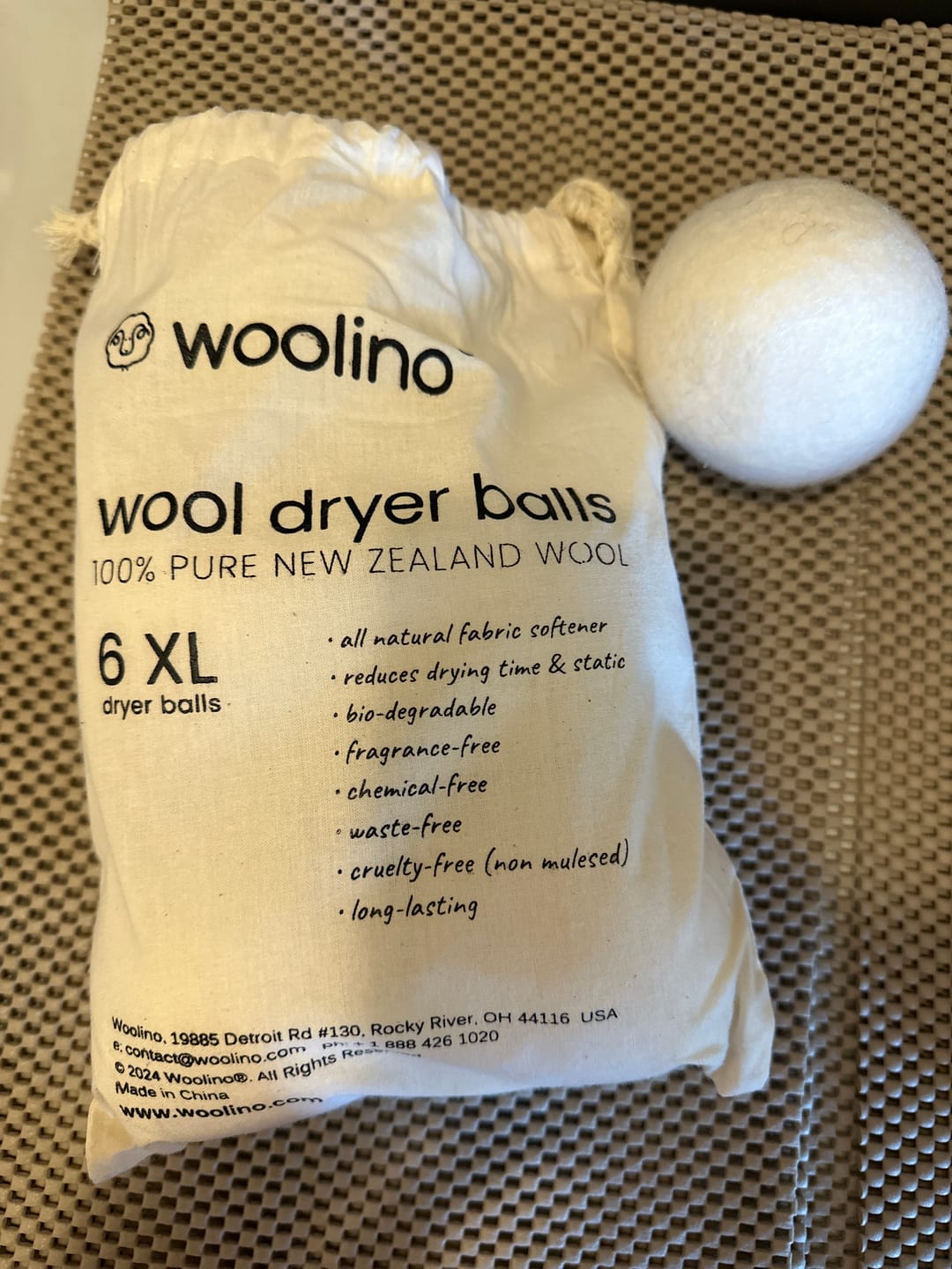 Customer photo review of Wool Dryer Balls, 6 Pack XL Size, White