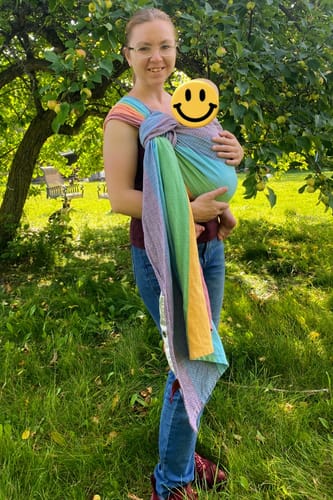 Customer photo review of Light Rainbow Ring Sling by Girasol