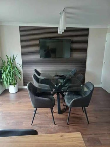 Customer photo review of Walnut Wood Panel | Luxury 3-Sided Wood Veneer