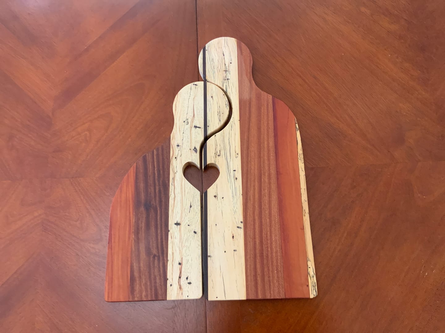Customer photo review of 15.75x11.5" Small Romeo & Juliet With Heart Set Acrylic Router Template