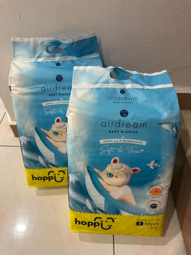 Customer photo review of Hoppi AirDream Diapers 2mm Ultracore Technology