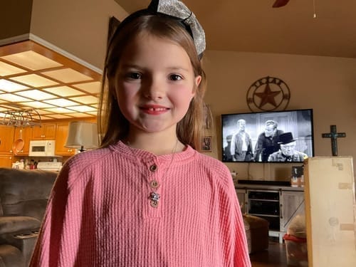 Customer photo review of To My Bonus Daughter - "My Family Forever" Love Knot Necklace Gift Set - BD06v2