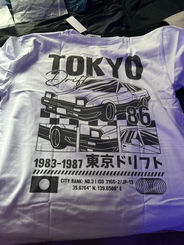 Customer photo review of Tokyo Drift T-Shirt