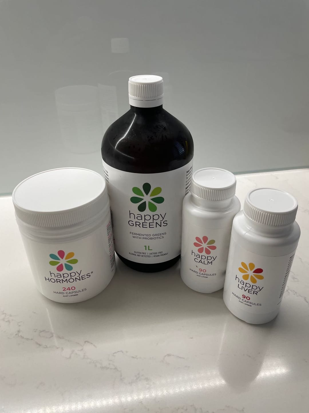 Customer photo review of Liquid Probiotics and Green Food Supplements - Happy Greens