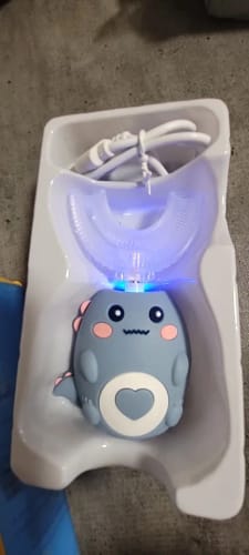 Customer photo review of KiddyBrush 360™ - מברשת השיניים החכמה לילדים שיניים נקיות ב-60 שניות בלי מלחמות