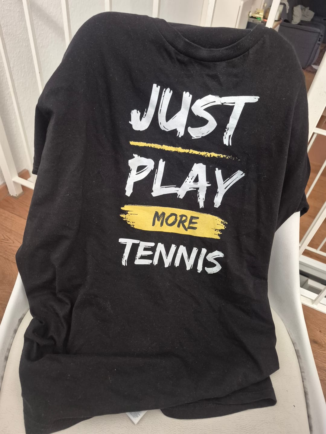Customer photo review of Just play more Tennis | Herren T-Shirt (limitiert)