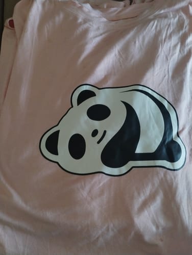 Customer photo review of Camisola Pandinha Rosa