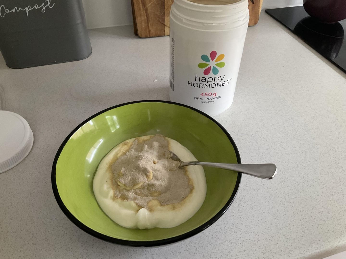 Customer photo review of Hormone Balance Supplement Powder - Happy Hormones® Powder