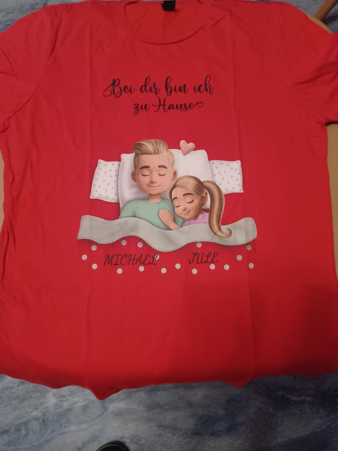 Customer photo review of Schlafmützen (Comic-Stil) - Personalisiertes T-Shirt