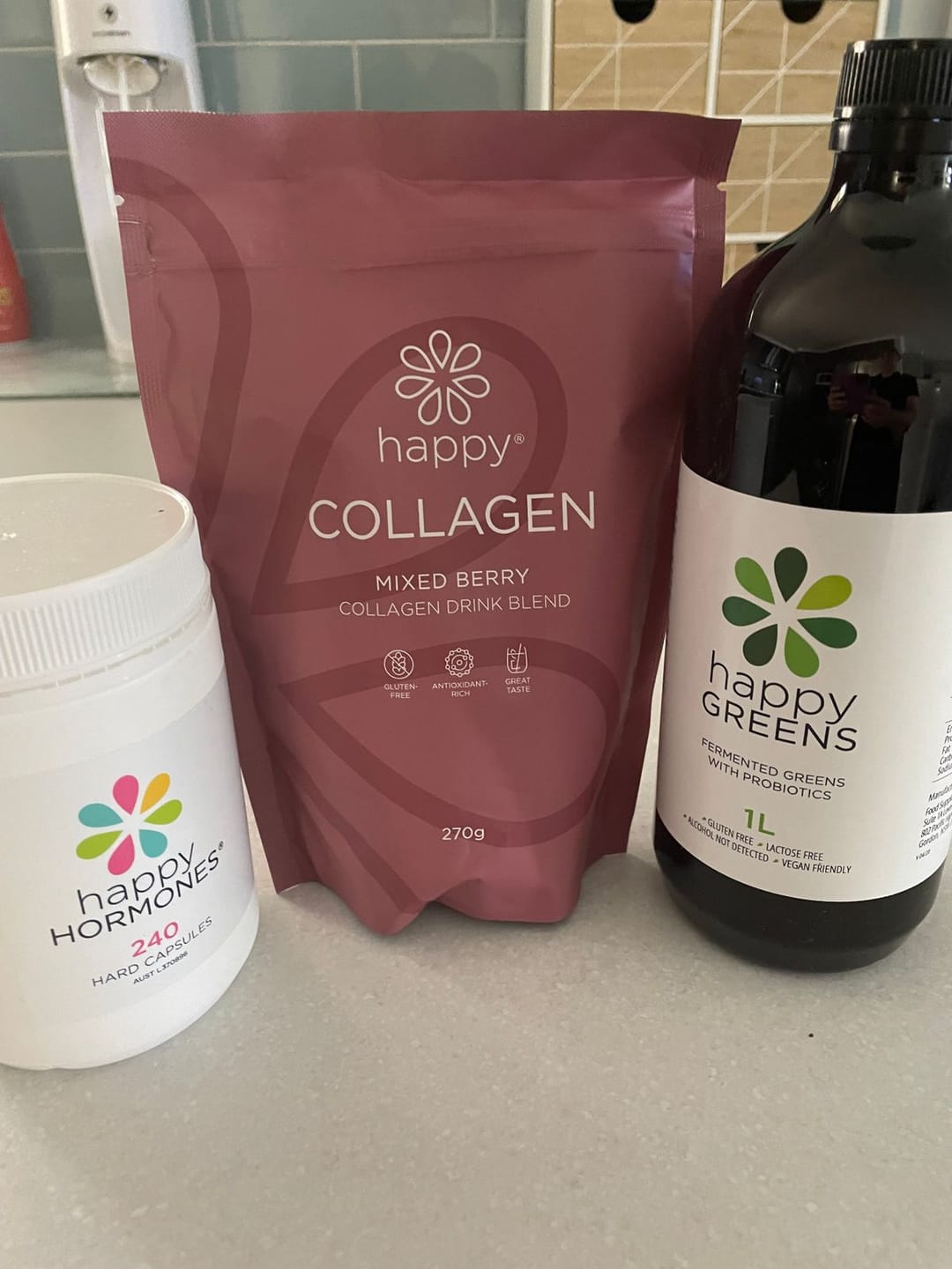 Customer photo review of Prebiotic Collagen Supplement - Happy Collagen
