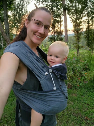 Customer photo review of Doubleface Anthracite DidyKlick Half Buckle by Didymos