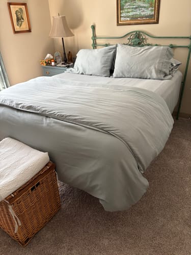 Customer photo review of TENCEL Eucalyptus Duvet Cover Set