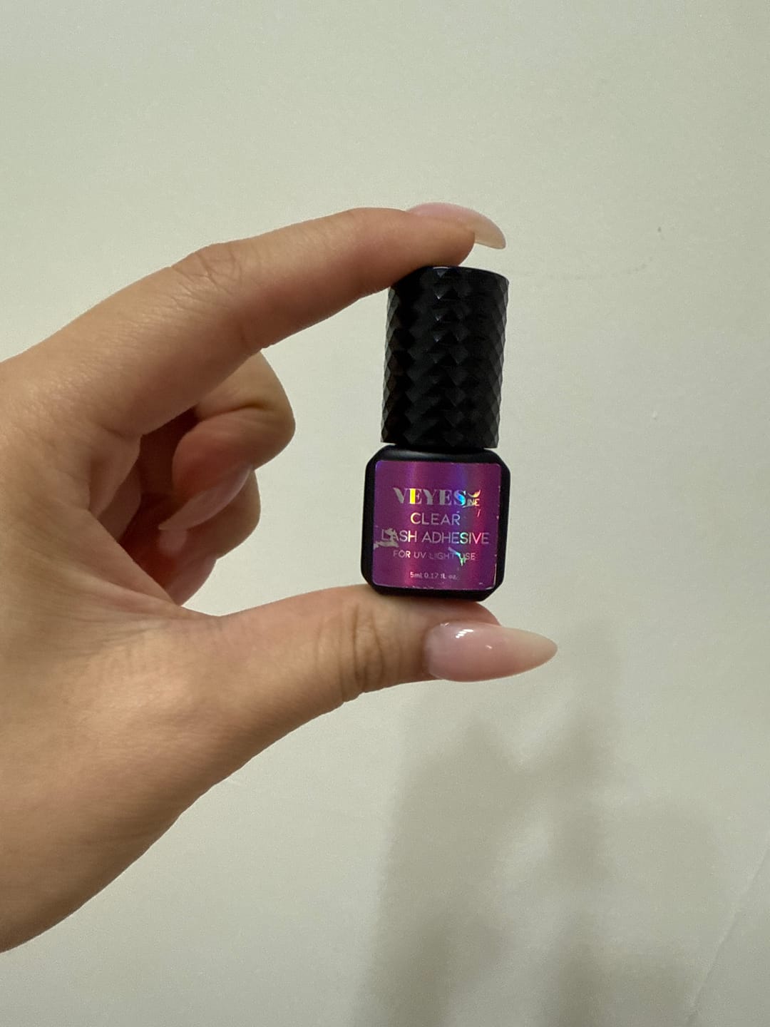 Customer photo review of UV Lash Glue Clear 5ml