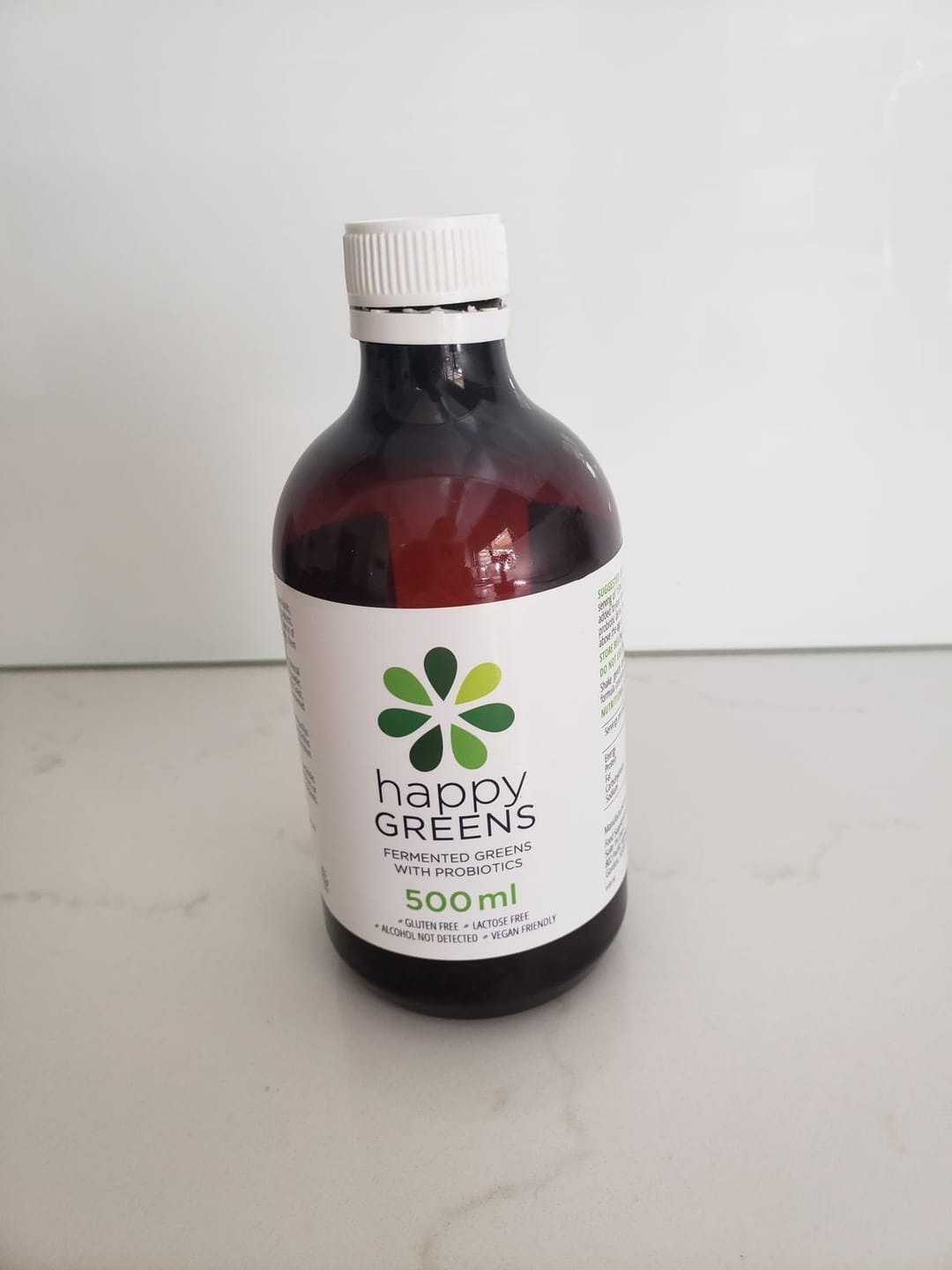 Customer photo review of Liquid Probiotics and Green Food Supplements - Happy Greens