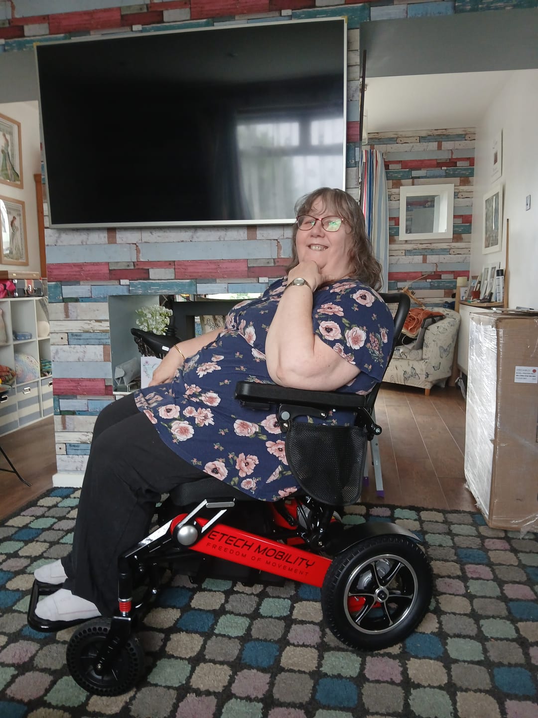 Customer photo review of Folding Lightweight Powerchair | Wide-Seat Freedom Pro ST