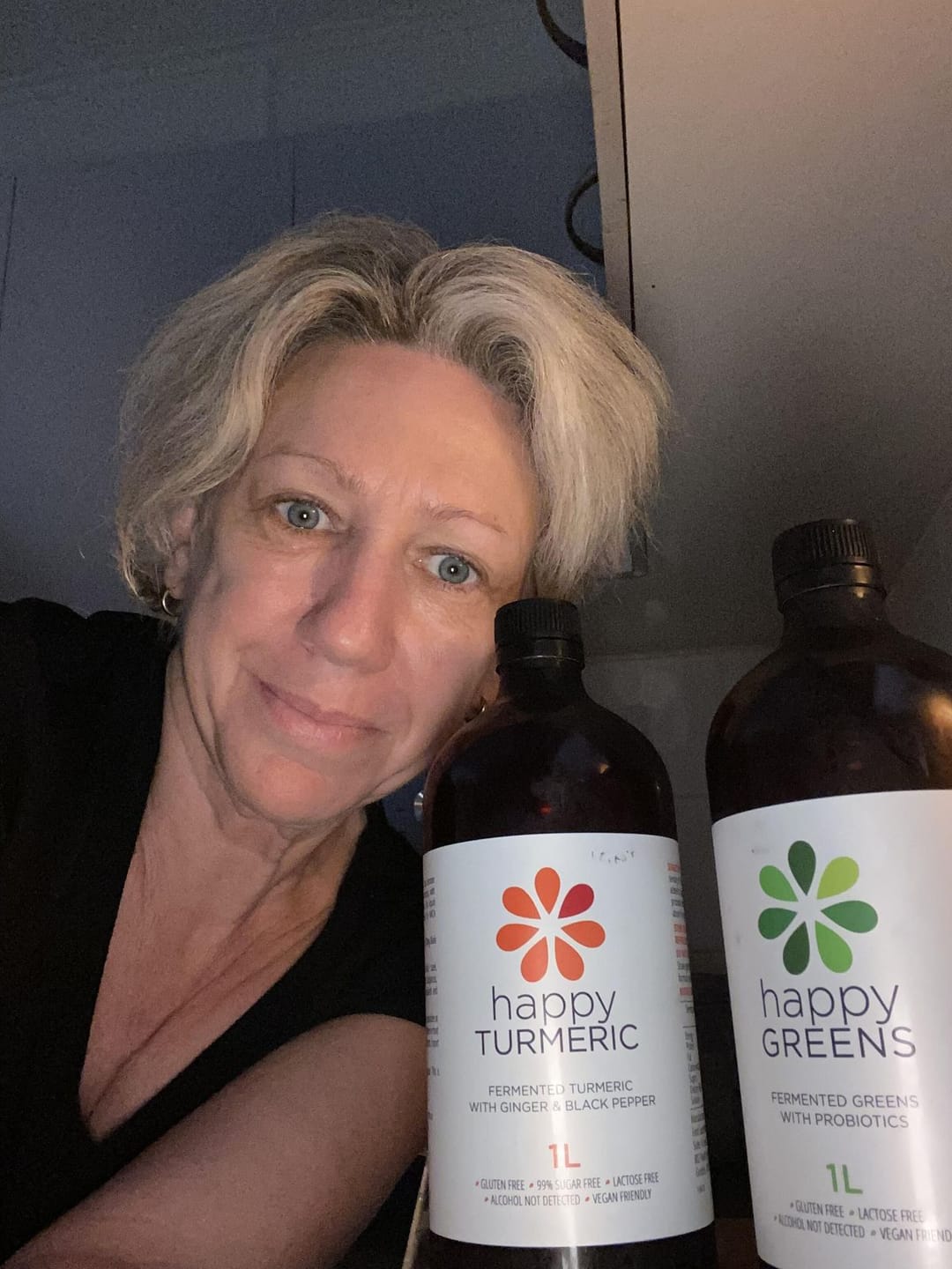 Customer photo review of Liquid Probiotics and Green Food Supplements - Happy Greens