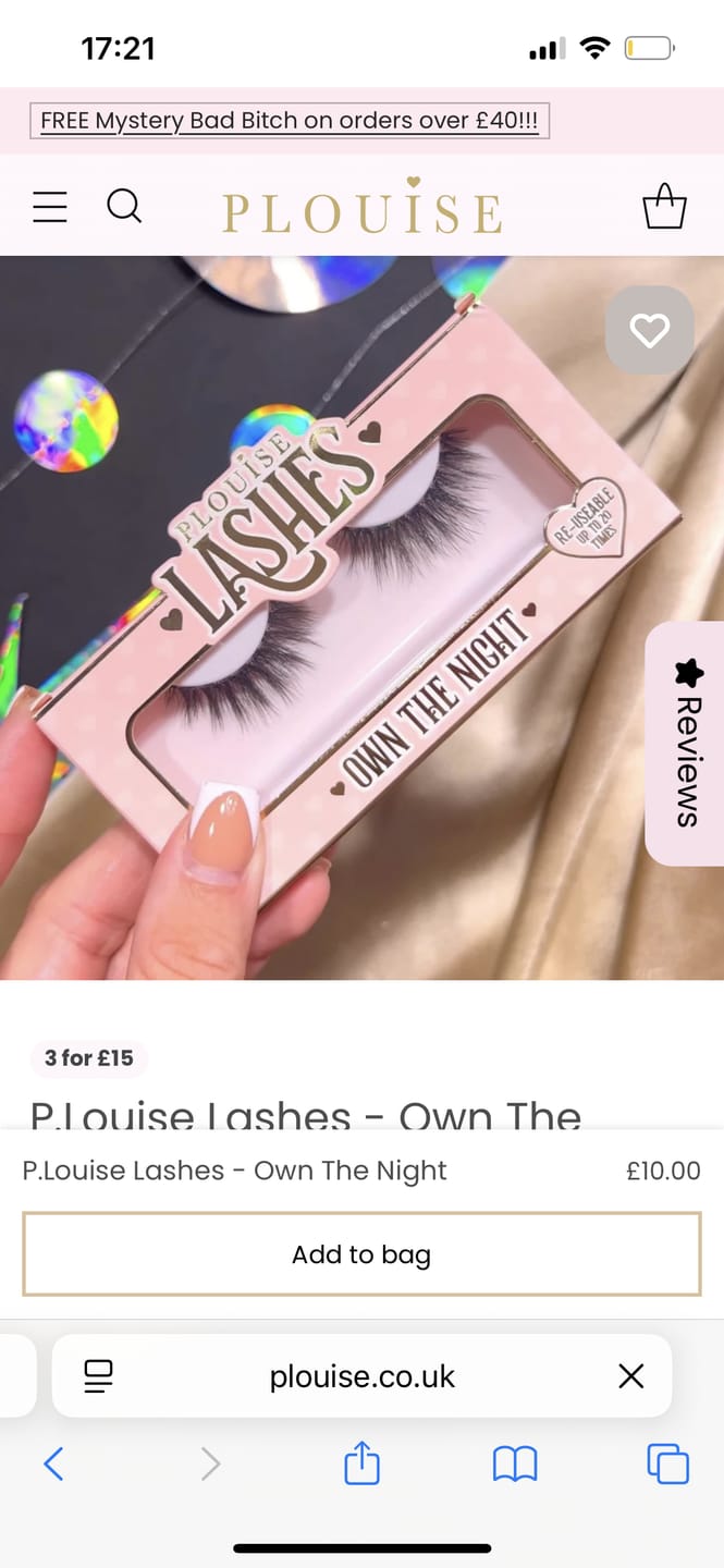 Customer photo review of P.Louise Lashes - Own The Night