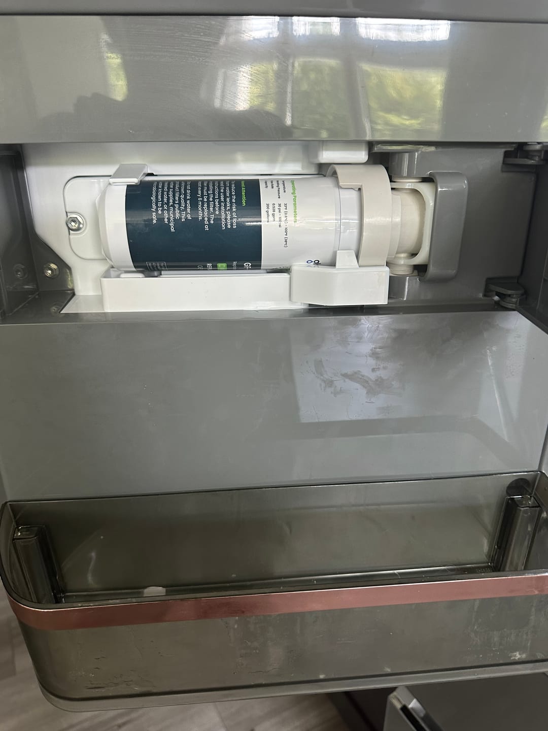 Customer photo review of Glacier Fresh Compatible with GE XWFE Refrigerator Water Filter(with rfid chip)